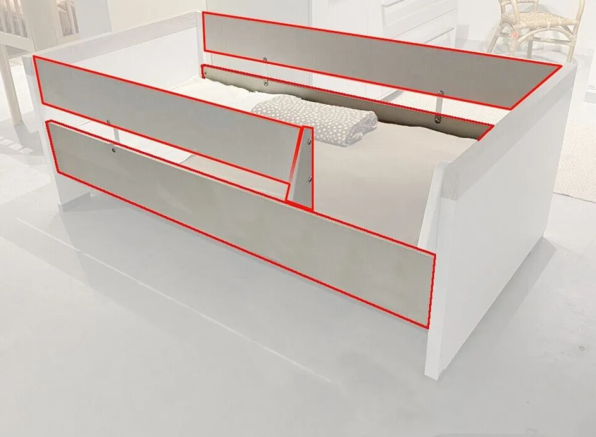 Paidi Accessoires|Peuterbedden * Ombouwset voor Ledikant 70 x 140 Krijtwit