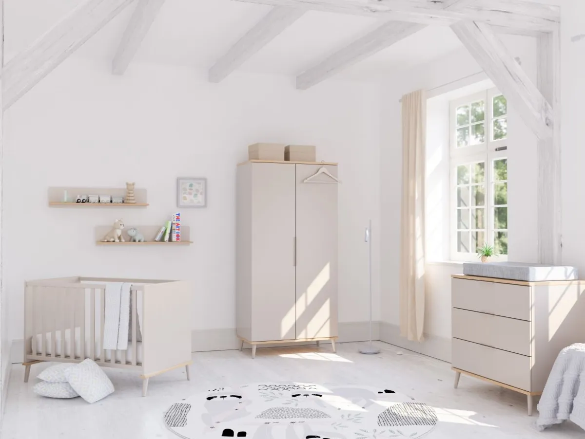 Paidi Complete Babykamers * - Transland 3 delige Babykamer Hazel - Eiken Beige