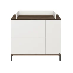 Paidi Complete Babykamers * - Yuny 3 delige Babykamer Lovely Aliv Off white - Dark Walnut Wit