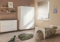 Paidi Kasten|Kasten * - Yuny 3-Deurs Kast Lovely Aliv Off White - Dark Walnut Wit