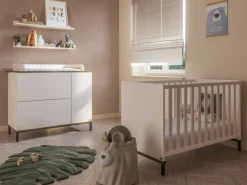 Paidi Ledikanten * - Yuny Ledikant Lovely Aliv Off White - Dark Walnut Wit