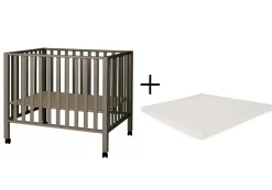 Pericles Alle Boxen * Box Amy met Wielen en Boxmatras Taupe