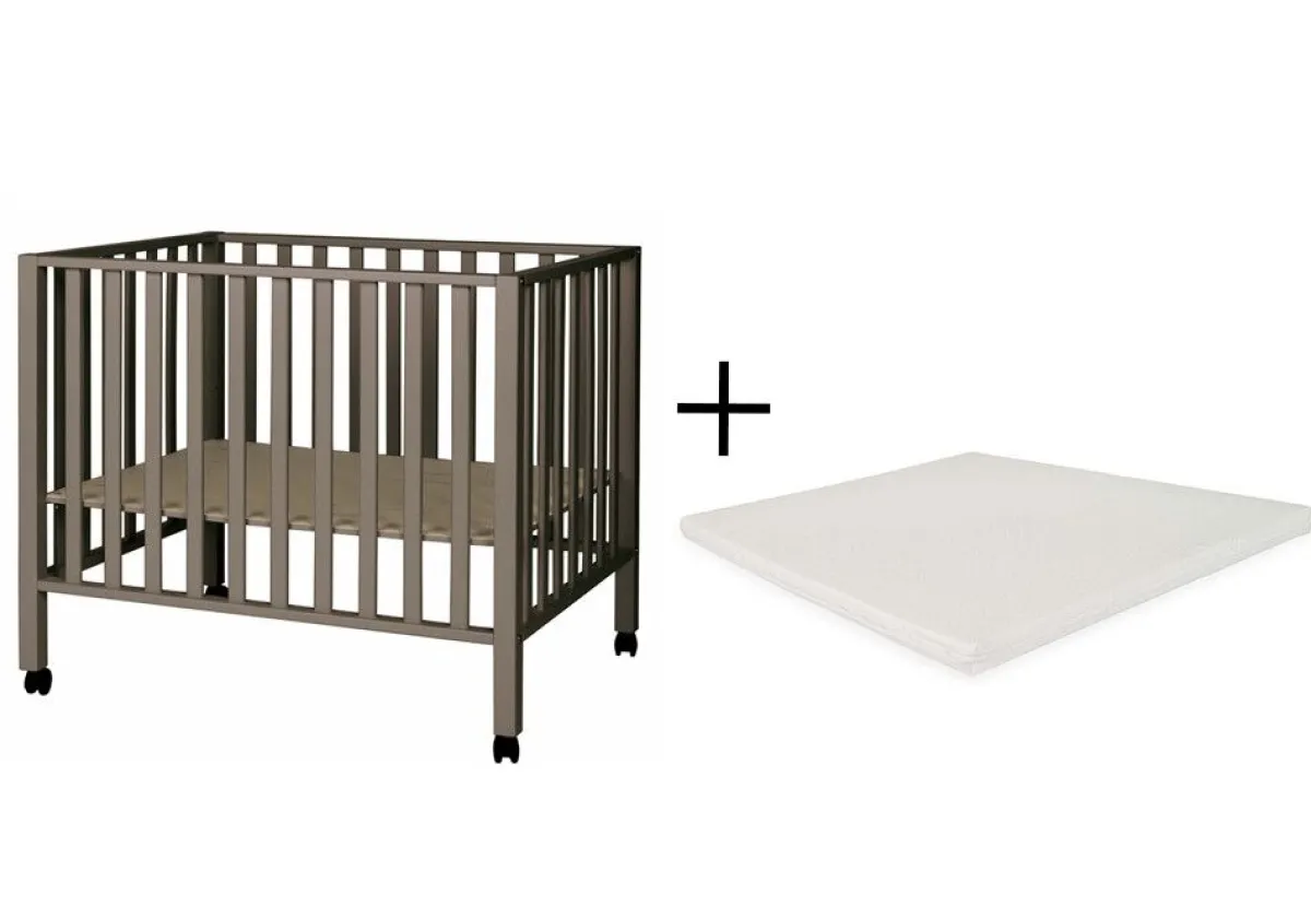 Pericles Alle Boxen * Box Amy met Wielen en Boxmatras Taupe