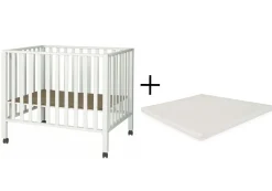 Pericles Alle Boxen * Box Amy met Wielen en Boxmatras Wit
