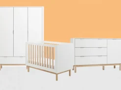Pinio Complete Babykamers * 3 delige Babykamer Miloo XXL Wit