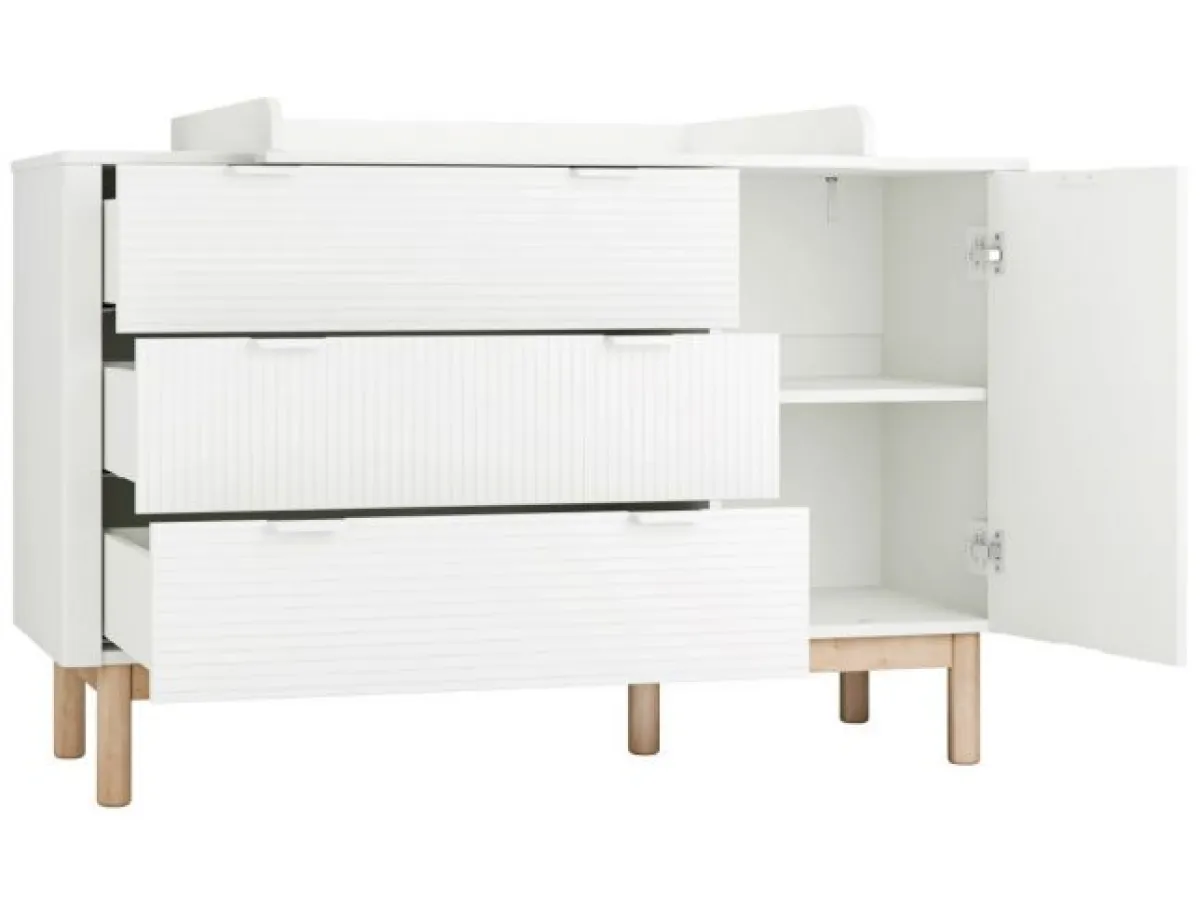 Pinio Complete Babykamers * 3 delige Babykamer Miloo XXL Wit