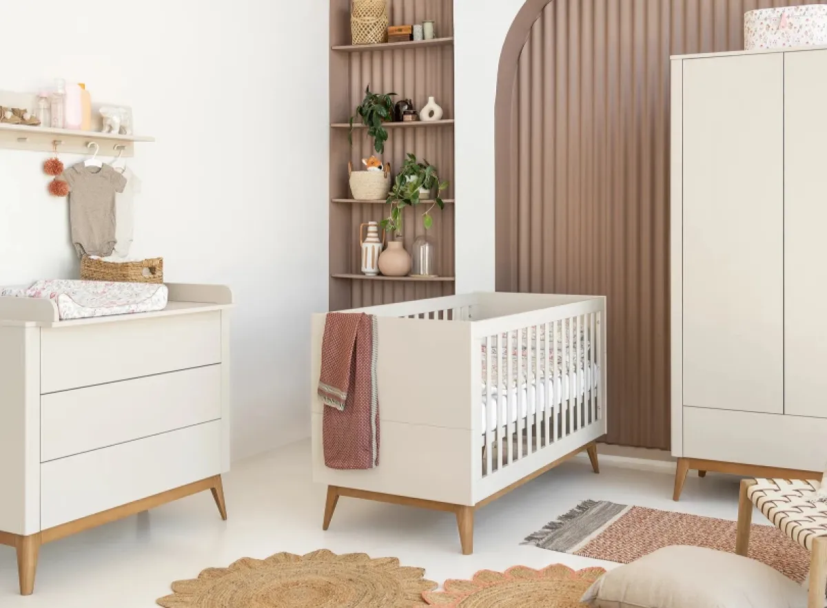 Pinio Complete Babykamers * 3 delige Babykamer Seth Champagne Beige