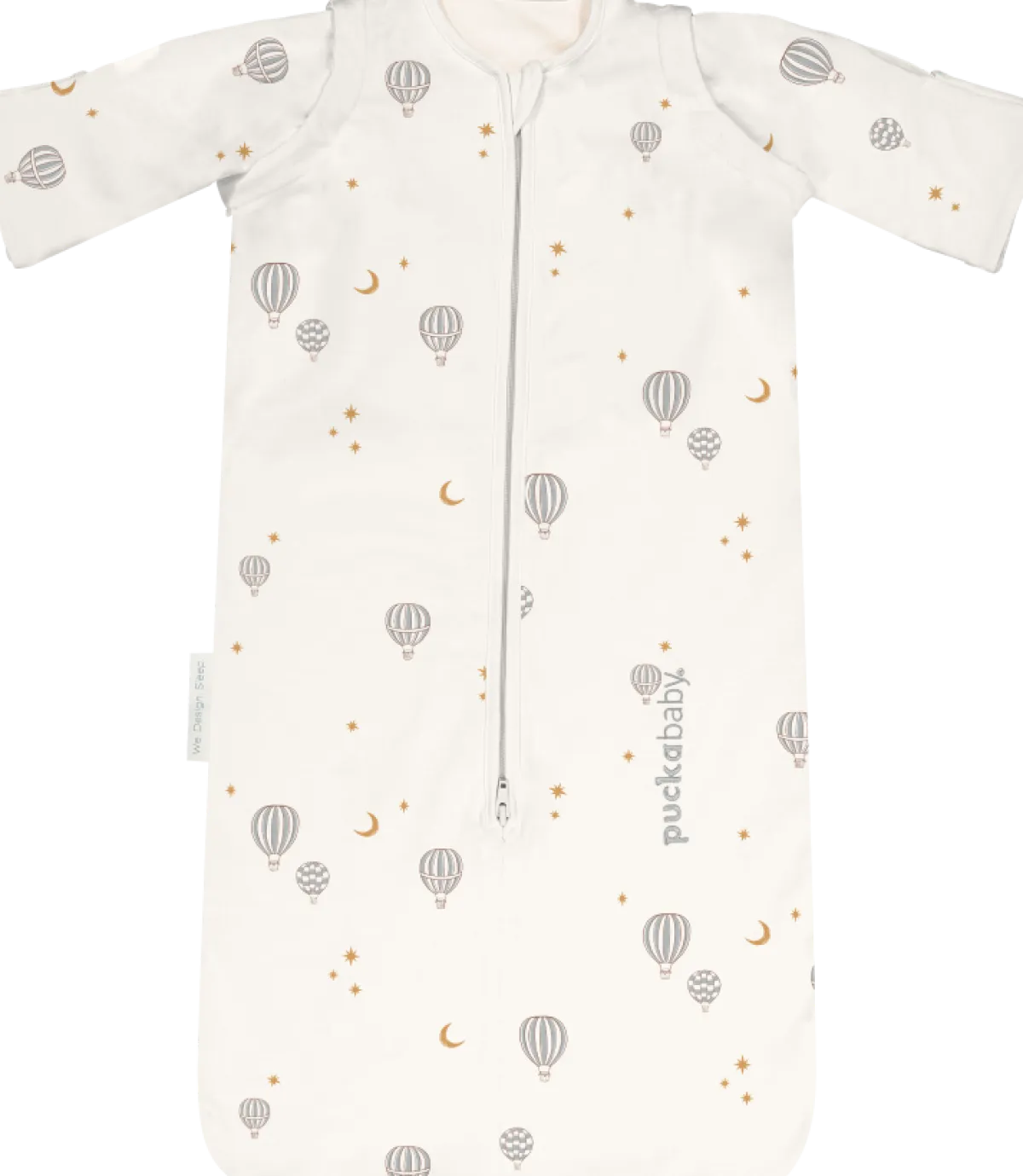 Puckababy Bedtextiel|Slaapzakken * Slaapzak Newborn Balloons 0 - 6 mnd Wit