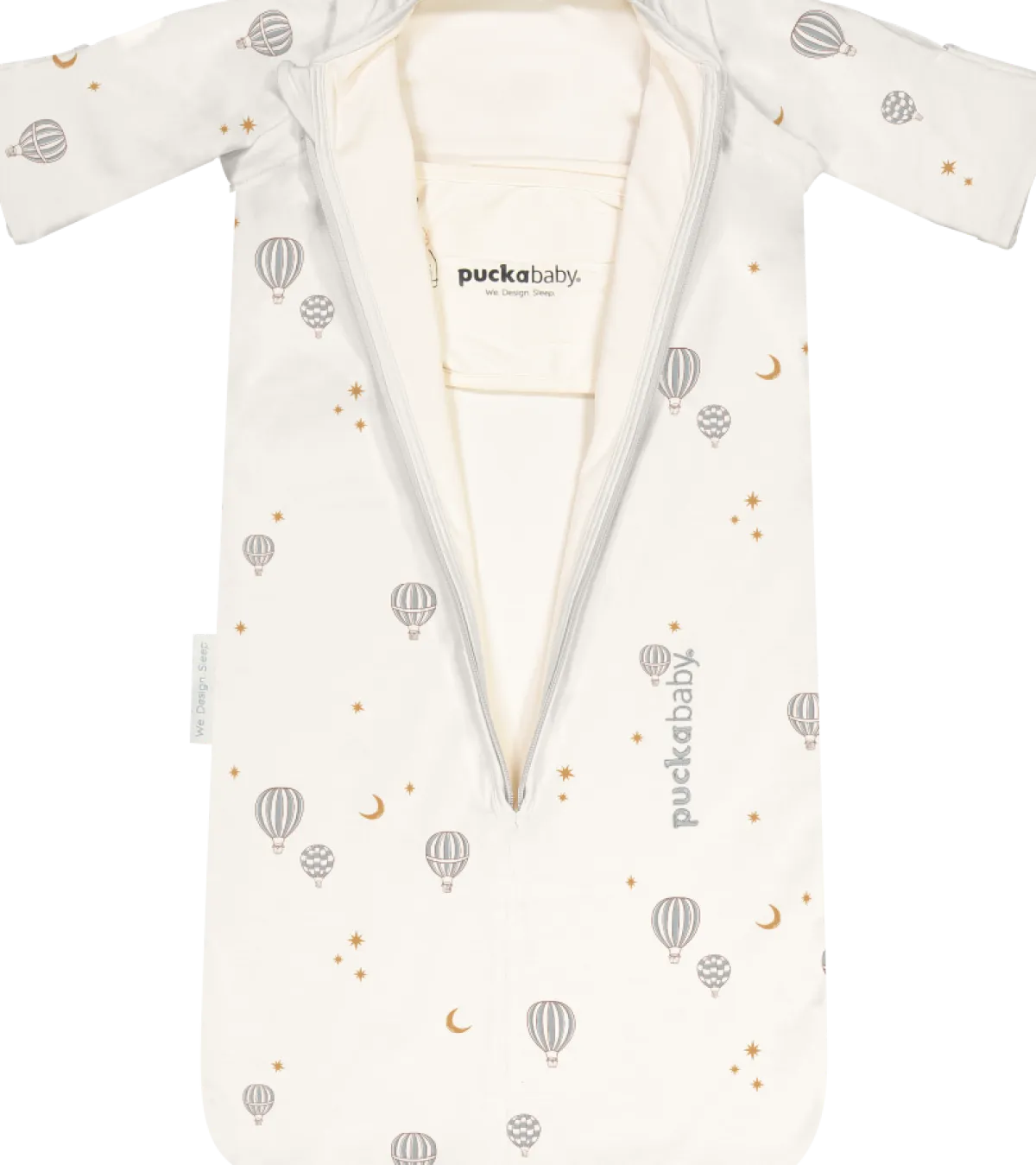 Puckababy Bedtextiel|Slaapzakken * Slaapzak Newborn Balloons 0 - 6 mnd Wit
