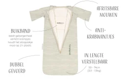 Puckababy Bedtextiel|Slaapzakken * Slaapzak Newborn Green Stripes 0 - 6 mnd Groen