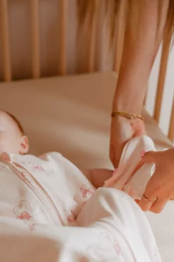Puckababy Bedtextiel|Slaapzakken * Slaapzak Newborn Swans 0 - 6 mnd Roze