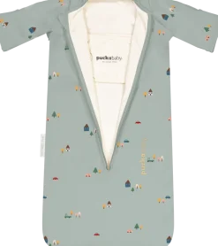 Puckababy Bedtextiel|Slaapzakken * Slaapzak Newborn Tiny Village 0 - 6 mnd Groen