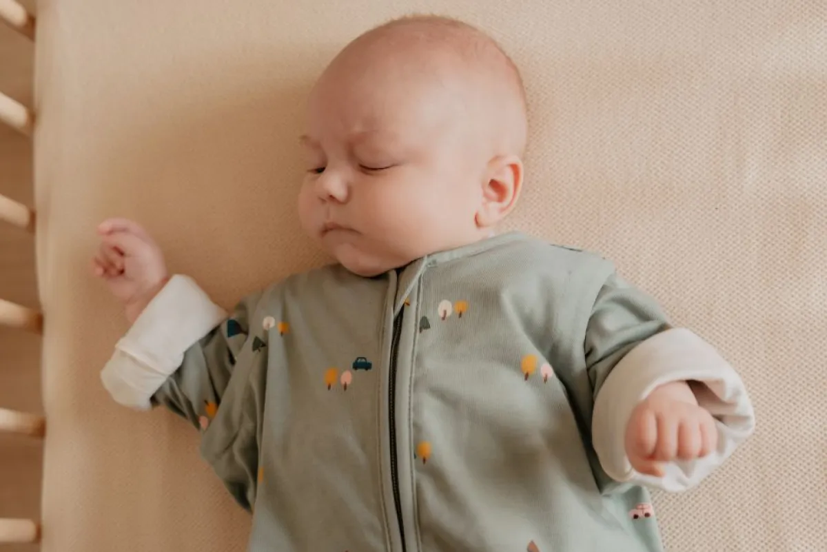 Puckababy Bedtextiel|Slaapzakken * Slaapzak Newborn Tiny Village 0 - 6 mnd Groen