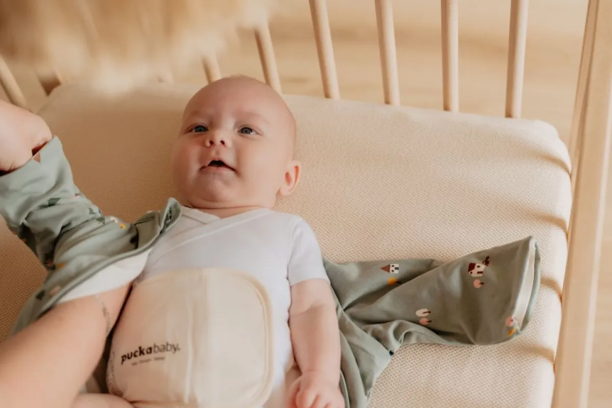 Puckababy Bedtextiel|Slaapzakken * Slaapzak Newborn Tiny Village 0 - 6 mnd Groen