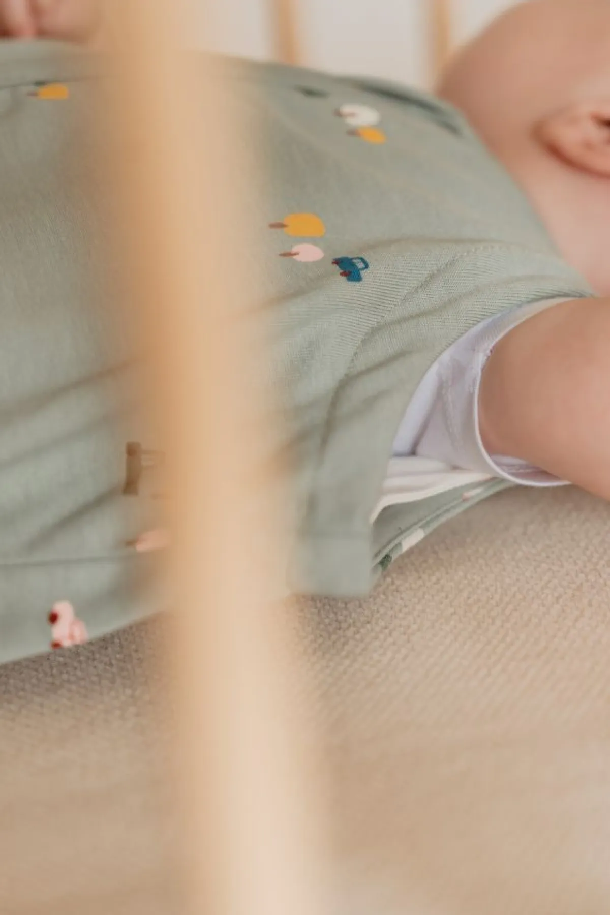 Puckababy Bedtextiel|Slaapzakken * Slaapzak Newborn Tiny Village 0 - 6 mnd Groen