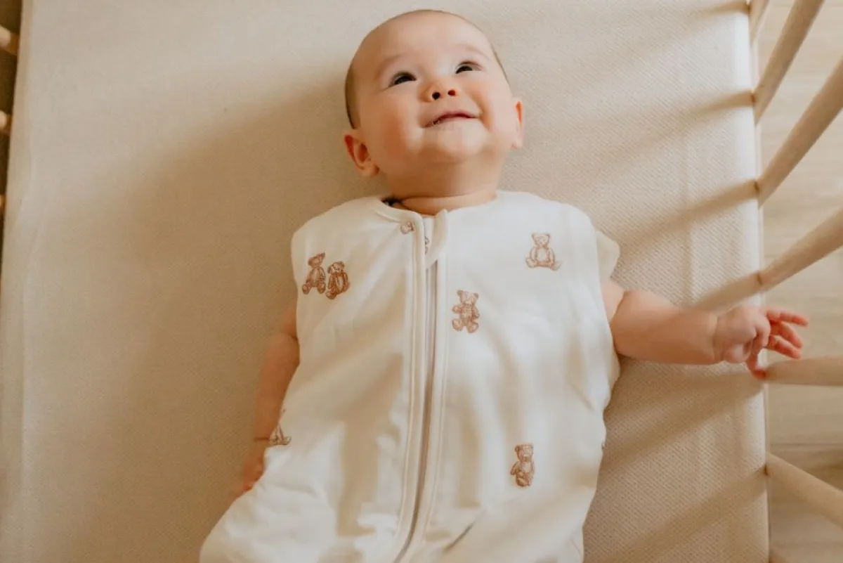Puckababy Bedtextiel|Slaapzakken * Slaapzak Newborn Teddy Bears 0 - 6 mnd Wit