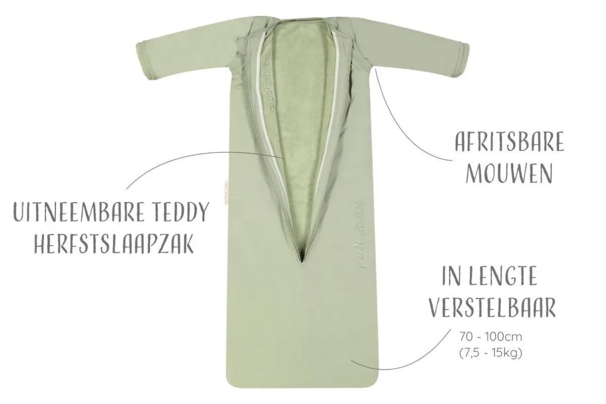 Puckababy Bedtextiel|Slaapzakken * Slaapzak 4 Seizoenen Olive Groen