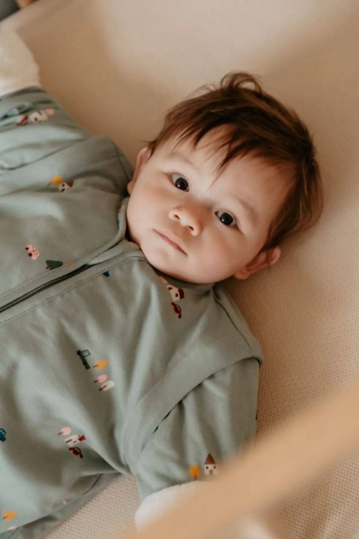 Puckababy Bedtextiel|Slaapzakken * Slaapzak 4 Seizoenen Tiny Village Groen