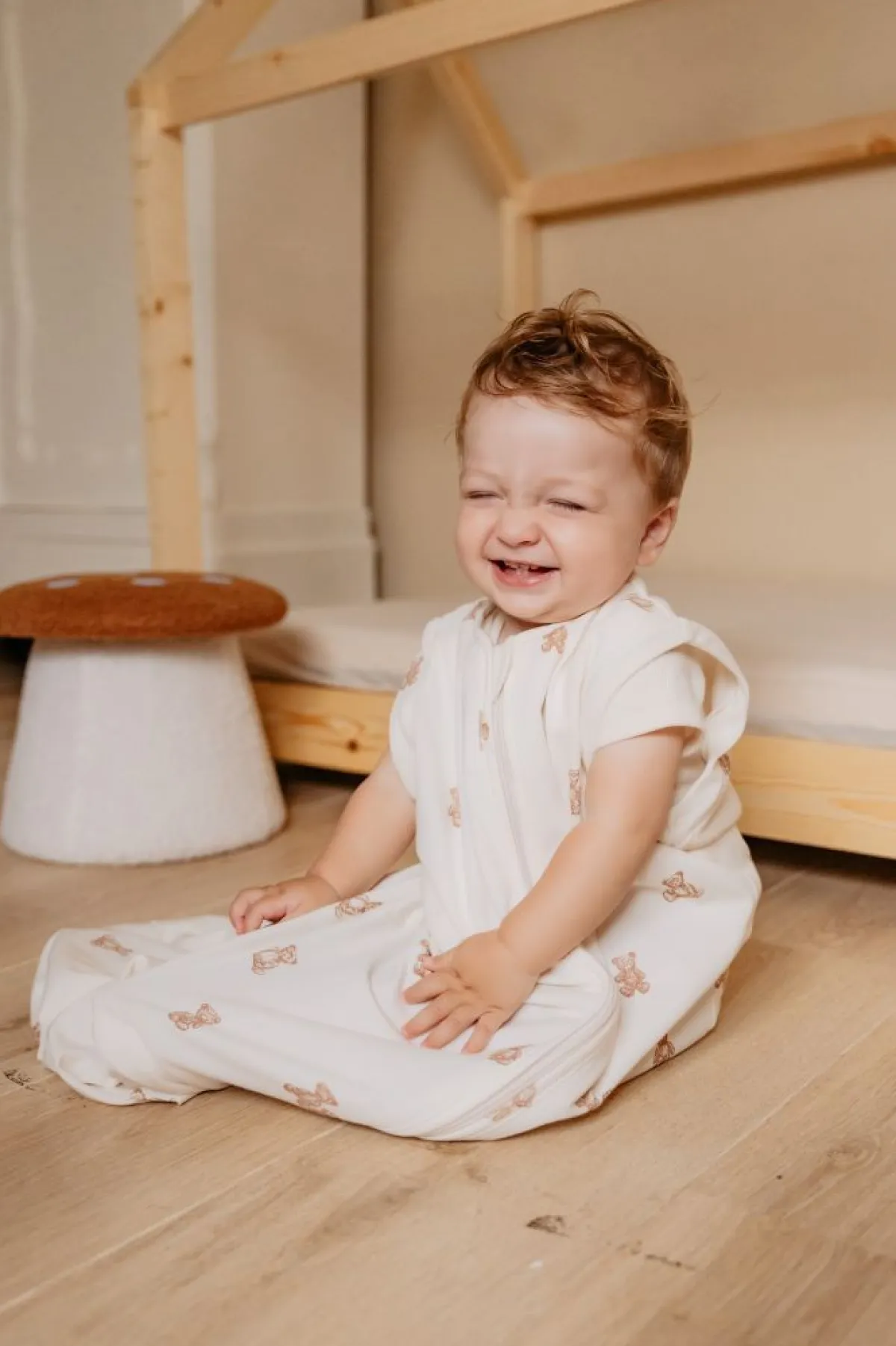 Puckababy Bedtextiel|Slaapzakken * Slaapzak 4 Seizoenen Teddy Bears Wit