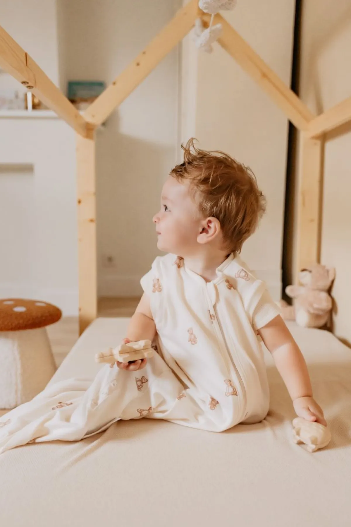 Puckababy Bedtextiel|Slaapzakken * Slaapzak 4 Seizoenen Teddy Bears Wit