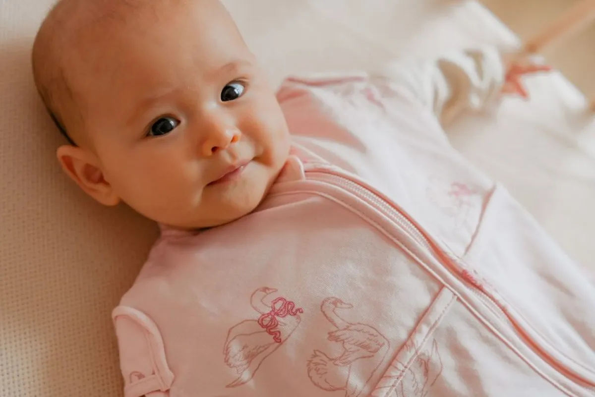 Puckababy Inbakerdoeken * The Original Mini Swans 3 - 6 mnd Roze