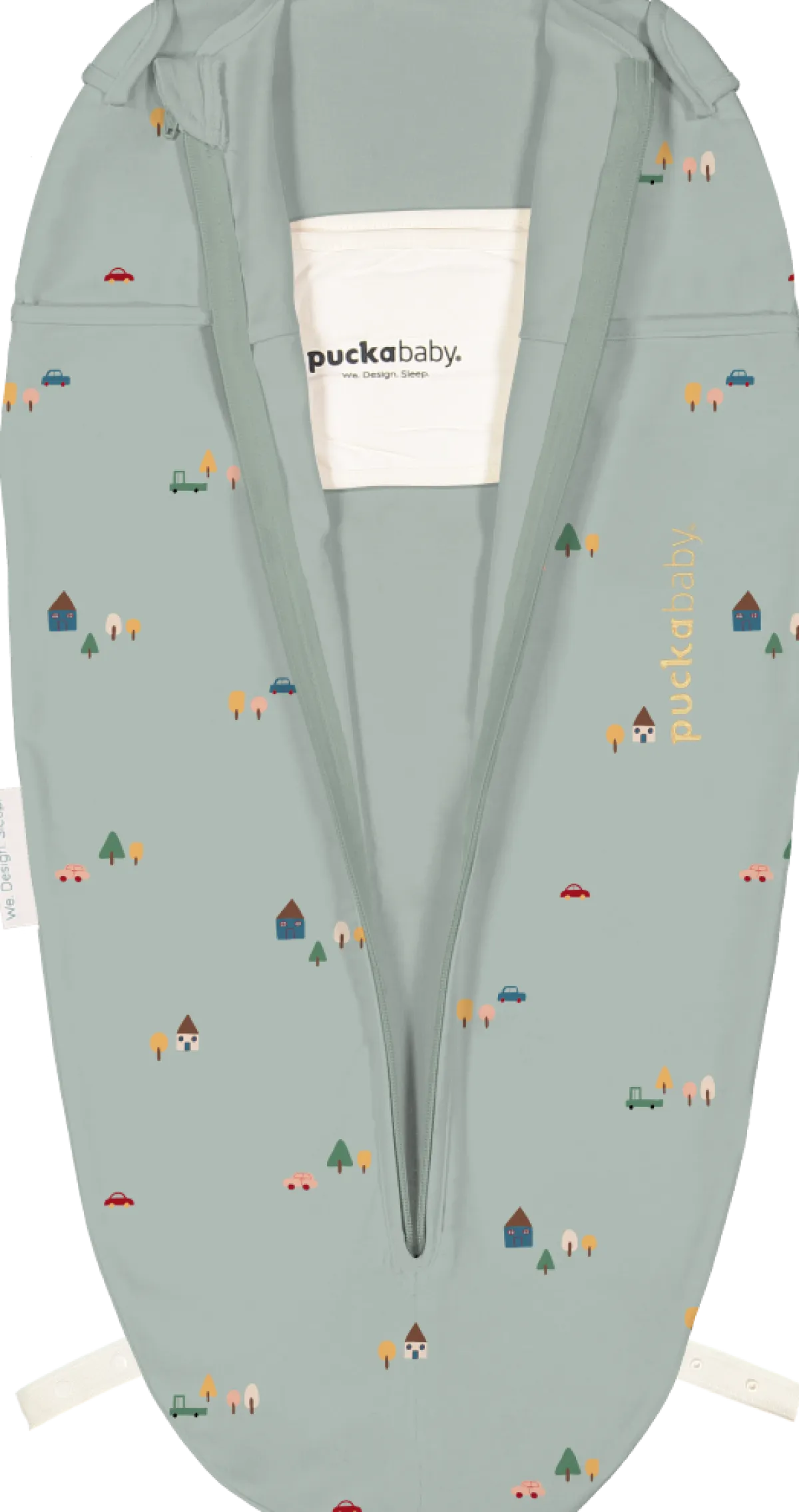 Puckababy Inbakerdoeken * The Original Mini Tiny Village 3 - 6 mnd Groen