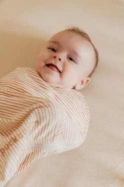 Puckababy Inbakerdoeken * The Original Piep Hazel Stripes 0 - 3 mnd Bruin