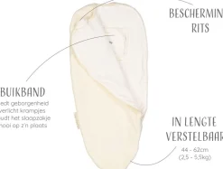 Puckababy Inbakerdoeken * The Original Piep Pure Teddy 0 - 3 mnd Wit