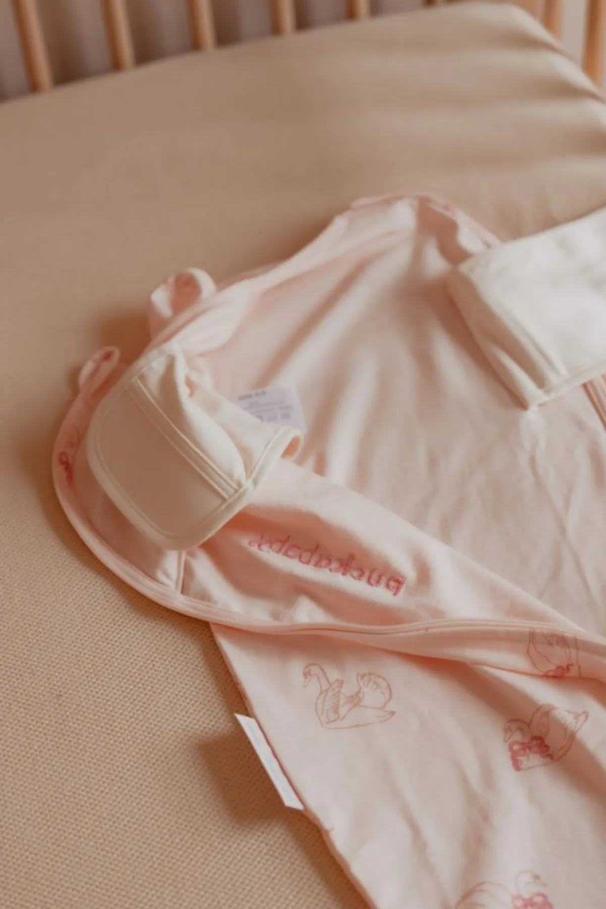 Puckababy Inbakerdoeken * The Original Piep Swans 0 - 3 mnd Roze