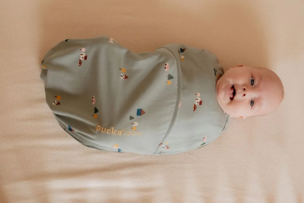Puckababy Inbakerdoeken * The Original Piep Tiny Village 0 - 3 mnd Groen