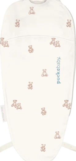 Puckababy Inbakerdoeken * The Original Piep Teddy Bears 0 - 3 mnd Wit