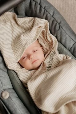 Puckababy Bedtextiel|Slaapzakken * Wikkeldeken Gogo Newborn Green Stripes 0 - 7 mnd Groen