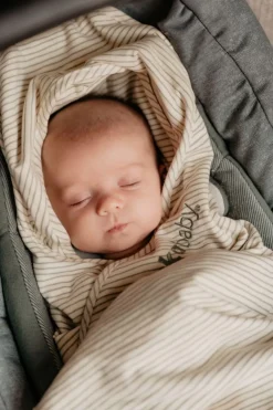 Puckababy Bedtextiel|Slaapzakken * Wikkeldeken Gogo Newborn Green Stripes 0 - 7 mnd Groen