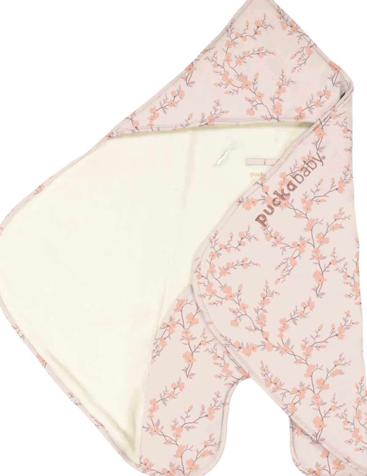 Puckababy Bedtextiel|Slaapzakken * Wikkeldeken Gogo Newborn Blossom Teddy 0 - 7 mnd Wit