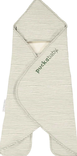 Puckababy Bedtextiel|Slaapzakken * Wikkeldeken Gogo Newborn Green Stripes Teddy 0 - 7 mnd Groen