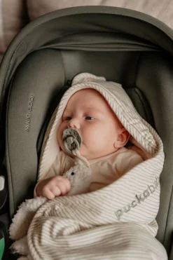 Puckababy Bedtextiel|Slaapzakken * Wikkeldeken Gogo Newborn Green Stripes Teddy 0 - 7 mnd Groen