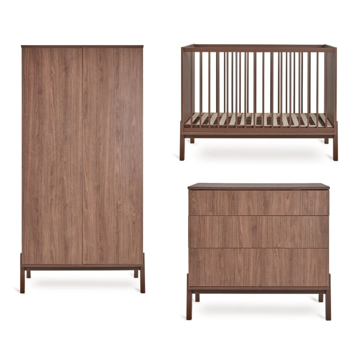 Quax Complete Babykamers * 3 delige Babykamer Ashi Chestnut Bruin