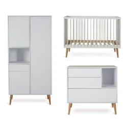 Quax Complete Babykamers * 3 delige Babykamer Cocoon Ice White Wit