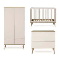 Quax Complete Babykamers * 3 delige Babykamer Flow Clay & Oak Beige