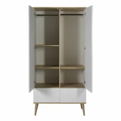 Quax Kasten|Kasten * 2-Deurskast Flow White & Oak Wit