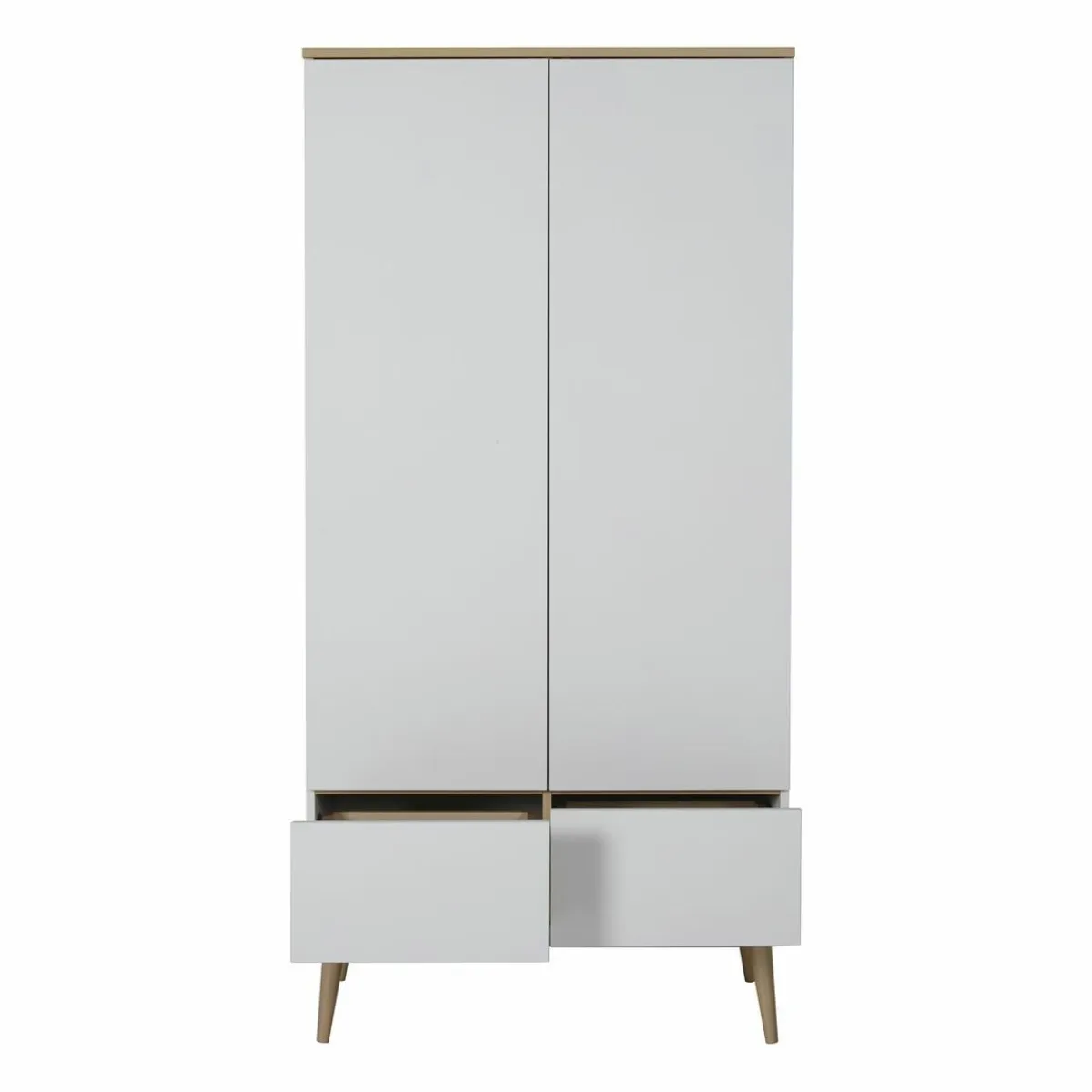 Quax Kasten|Kasten * 2-Deurskast Flow White & Oak Wit