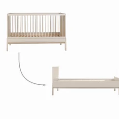 Quax Ledikanten|Peuterbedden * Doorgroeiledikant Ashi Clay 70 x 140 Beige