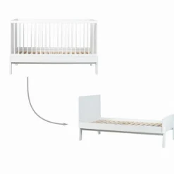 Quax Ledikanten|Peuterbedden * Doorgroeiledikant Ashi Cream 70 x 140 Wit
