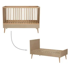 Quax Ledikanten|Peuterbedden * Doorgroeiledikant Cocoon Latte 70 x 140 Beige