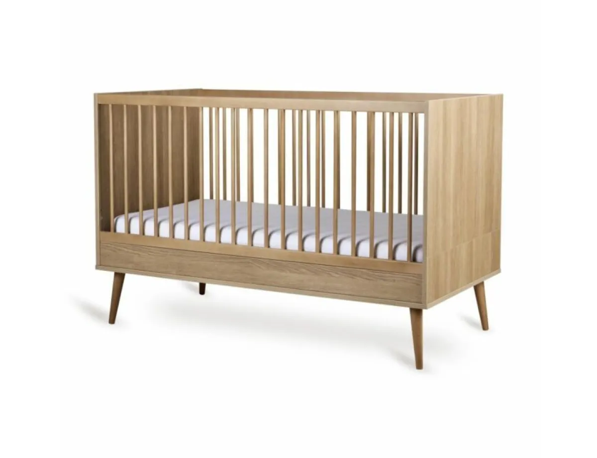 Quax Ledikanten|Peuterbedden * Doorgroeiledikant Flow Honey Ash 70 x 140 Bruin