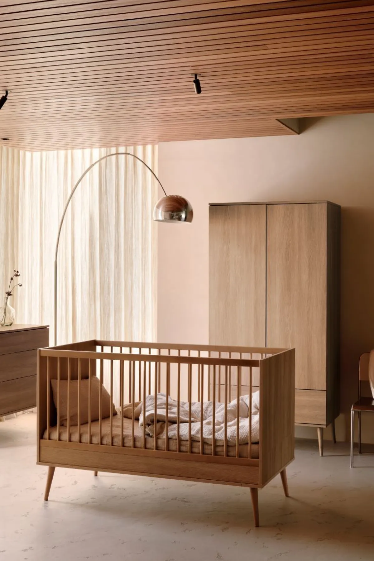 Quax Ledikanten|Peuterbedden * Doorgroeiledikant Flow Honey Ash 70 x 140 Bruin