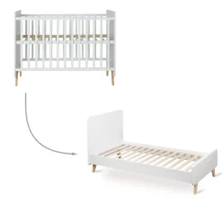 Quax Ledikanten|Peuterbedden * Doorgroeiledikant Loft White 70 x 140 Wit