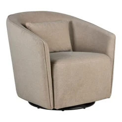 Quax Accessoires * Fauteuil Gomi Swivel & Gliding Mohair Latte Bruin