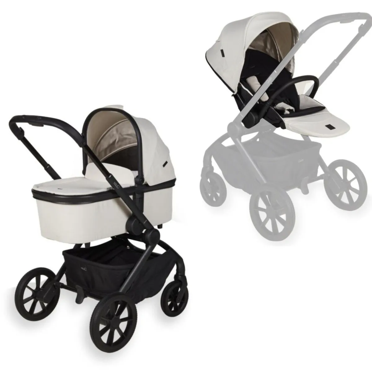Quax Combi Kinderwagens * Kinderwagen Echo Compleet Beige Zwart