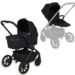 Quax Combi Kinderwagens * Kinderwagen Echo Compleet Black Zwart